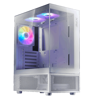 Chasis Gamer XPG INVADER X MINI Blanco + 5 Fan ARGB