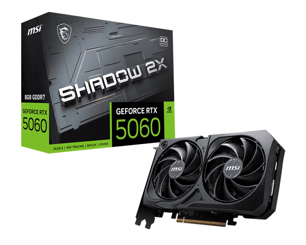 Tarjeta Grafica MSI Geforce RTX 5060 Shadow 2x OC 8GB