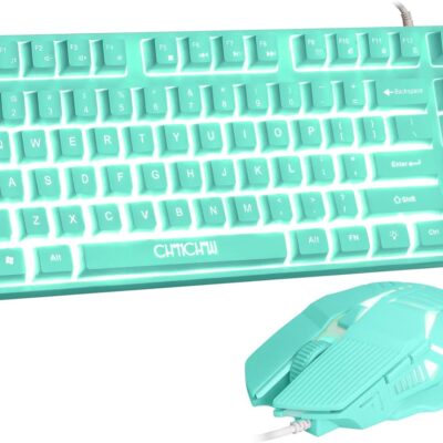 Combo Teclado y Mouse Gamer Chonchow Aguamarina